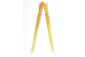 Zz-dzj 2 Count Handmade Organic Natural Sheep Horn Hair Sticks Hair Pins