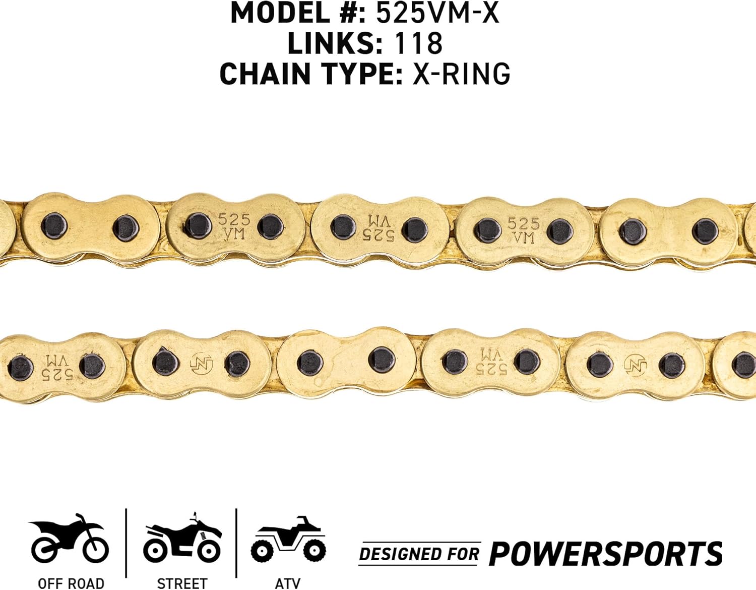 NICHE Drive Sprocket Chain Combo for Suzuki Vstrom 1000 Front 17 Rear 42 Tooth 525 X-Ring 118 Links