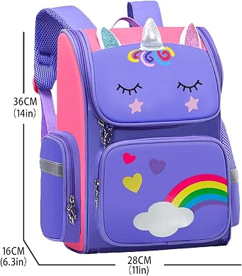 Unicorn backpack for girls,School bags for girls,Kids school bag,Cute unicorn bag,Pink bags for girls,Kids Bookbag for Elementary,Children's backpacks