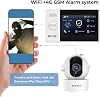 PGST Alarm System 26-Piece Home Alarm System House with App WLAN+ 4 G Alarm System Set with Window Door Sensors Motion Sensor RFID and Remote Controls Works with Alexa