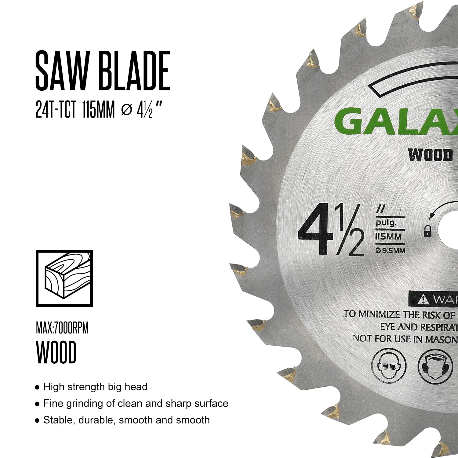 GALAX PRO Saw Blade Set, Pack of 4 Assorted 60T HSS Metal/24T TCT Wood/Diamond 4-1/2-Inch Circular Saw Blade with 3/8" Arbor for Fast Cutting…