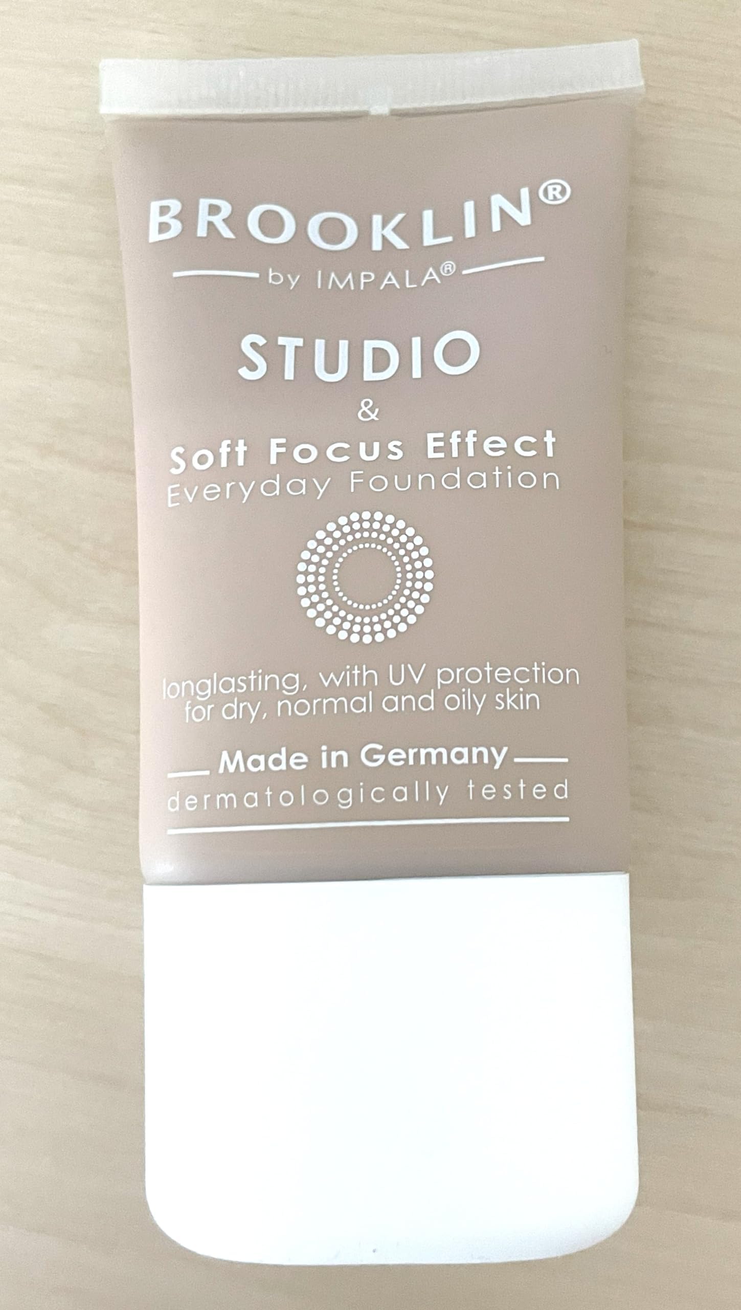 Impala Brooklin Studio Effect and Soft Focus Foundation, color 10, long-lasting, high coverage, UV protection, paraben and oil free