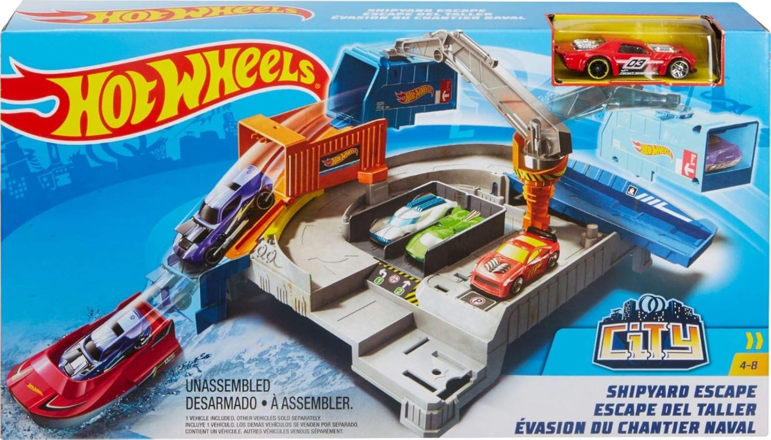 Hot Wheels Mattel City Shipyard Escape Set