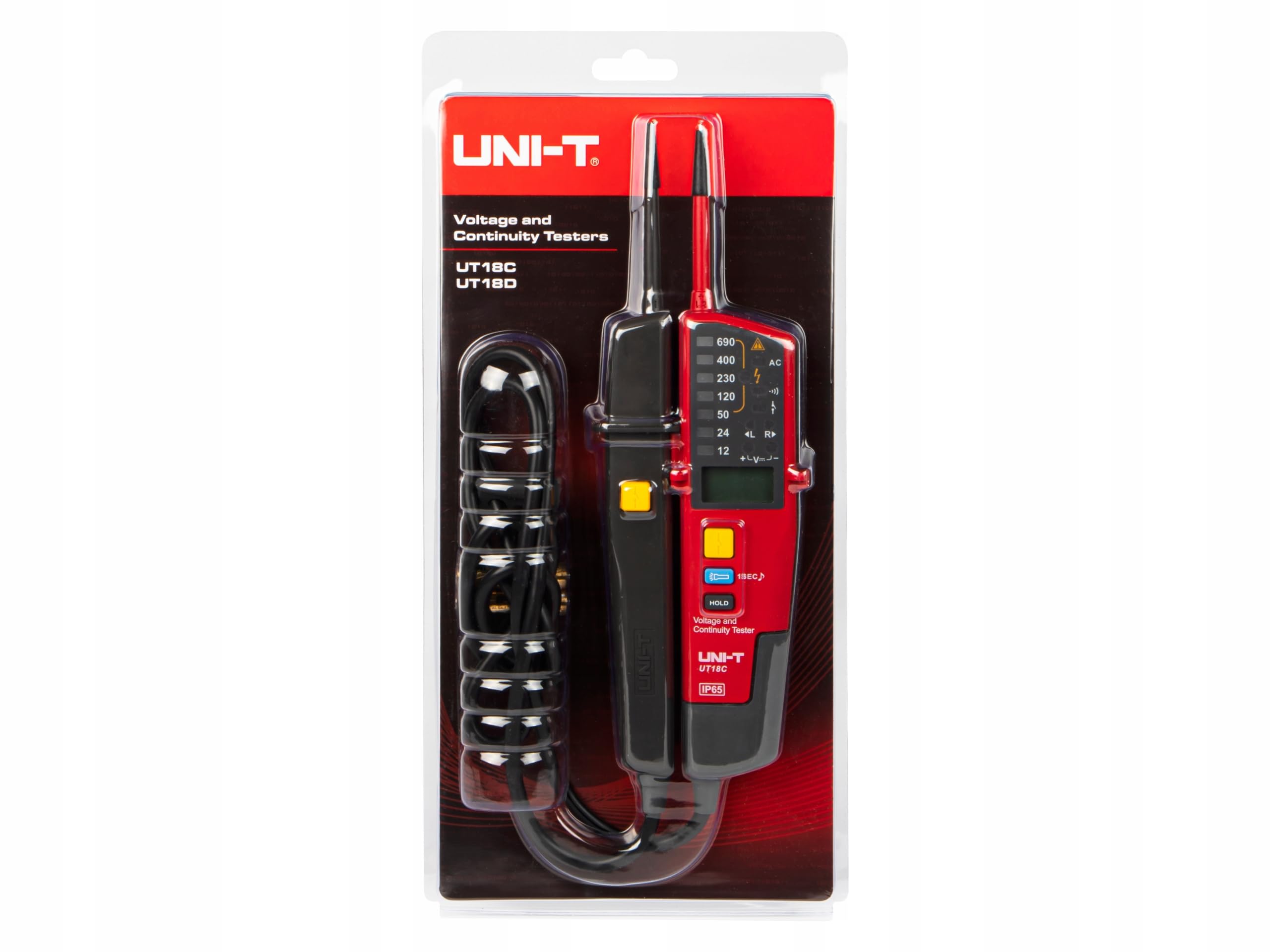 Blow MULTIMETR MIERNIK PRÓBNIK CYFROWY TESTER NAPIĘCIA FAZ RCD IP65 ZESTAW UT18C