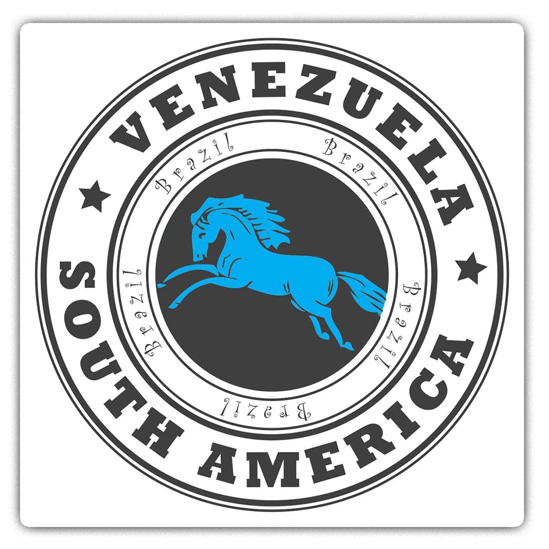 Square Stickers (Set of 2) 7.5cm - Venezuela Brazil South America Travel Laptop Tablet Luggage Scrapbook #4628