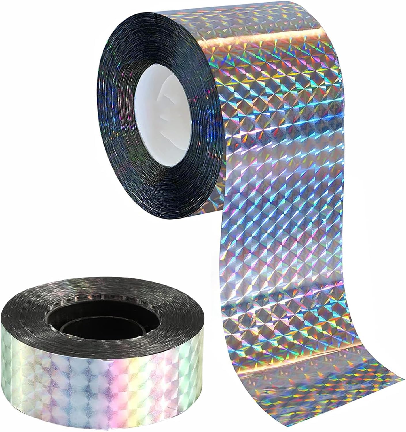 KRIVETY Bird Repellent Scare Tape Bird Deterrent Tape Double-Sided Reflective,Holographic Eco-Friendly,Sturdy-Ultra Strong for Pigeons,Grackles,Woodpeckers,Home,Garden,Farm (4.8cm x 110m - Pack of 1) (B0CN5NCV96) Amazon Price History, Amazon Price Tracker