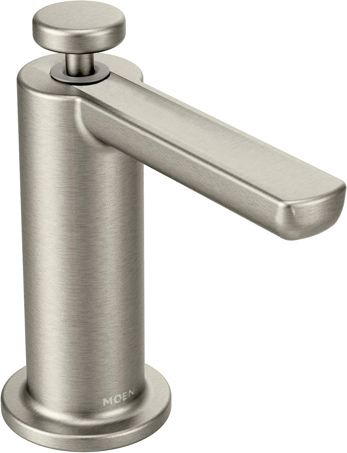 80% Off Discount Moen S3947SRS Modern Deck Mounted Kitchen Soap Dispenser with Above the Sink Refillable Bottle, Spot Resist Stainless