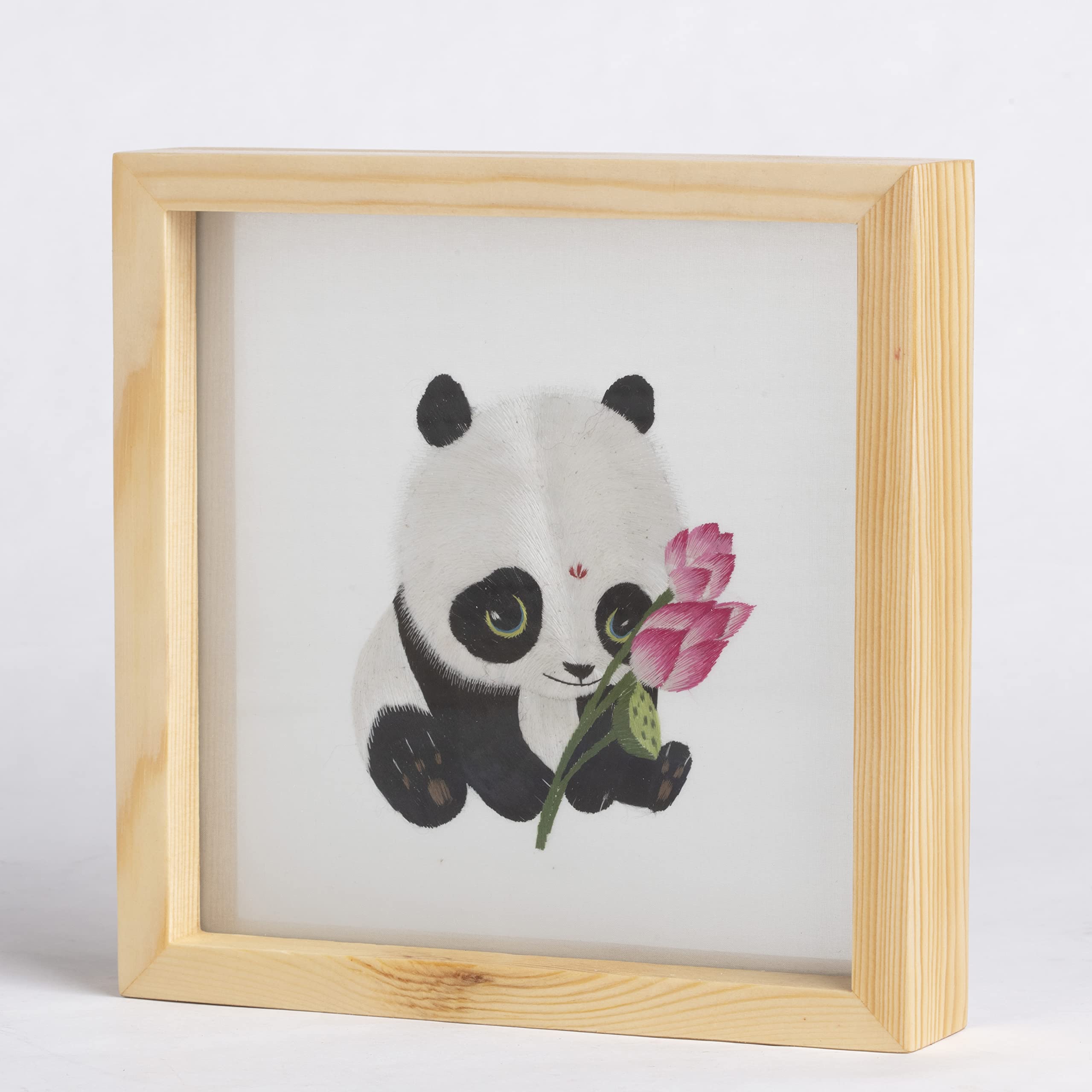 Amazon | LUXGIFT ハンドメイド手芸 | 四川シュウ刺繍パンダ装飾絵画