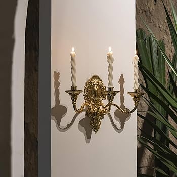 Amazon.co.jp: キャンドル壁取り付け用燭台3個、ビクトリア朝の