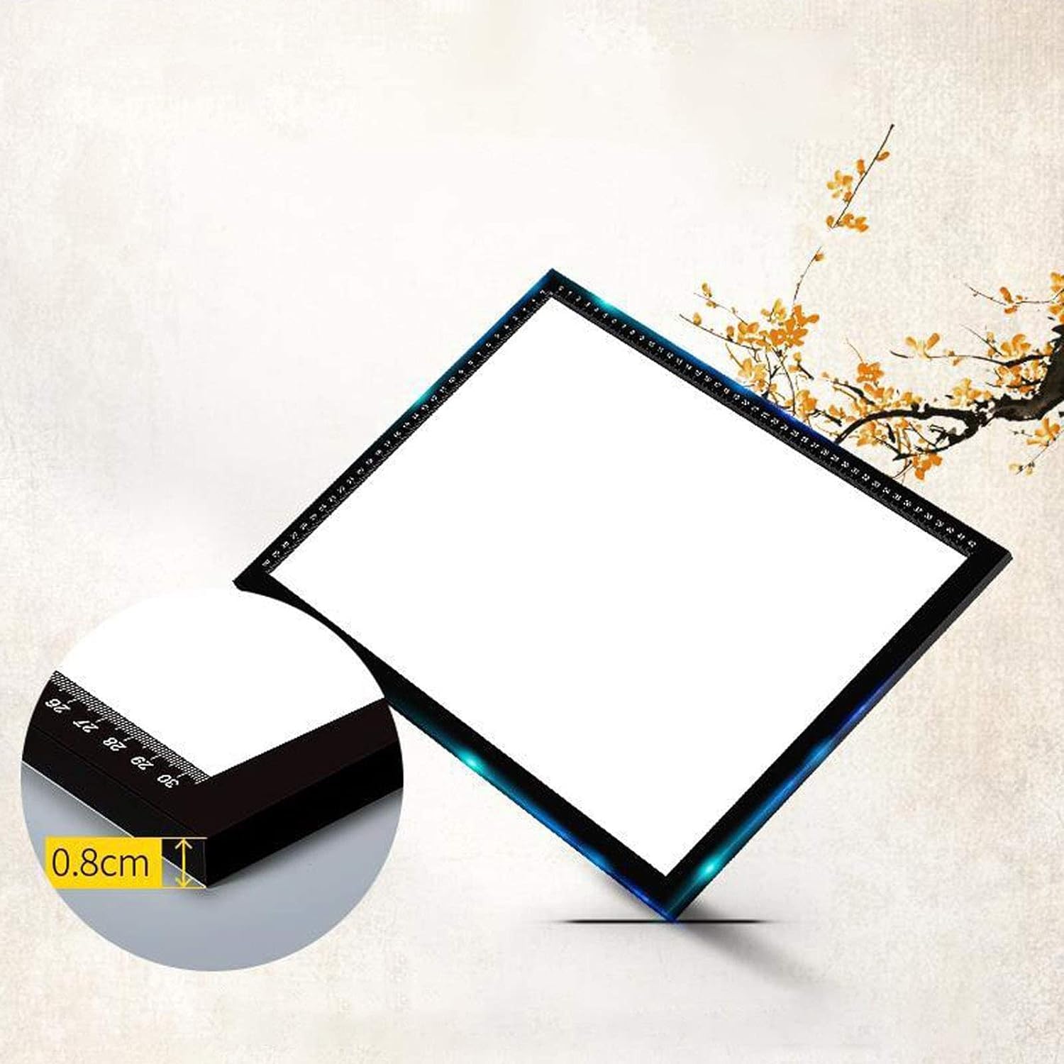 Almohadilla de Copia LED con protección Ocular con botón de atenuación Continua Caja de luz Mesa de Dibujo con Escala para Dibujo de animación de rastreo de Artista con 4 imanes fijos Mesa d