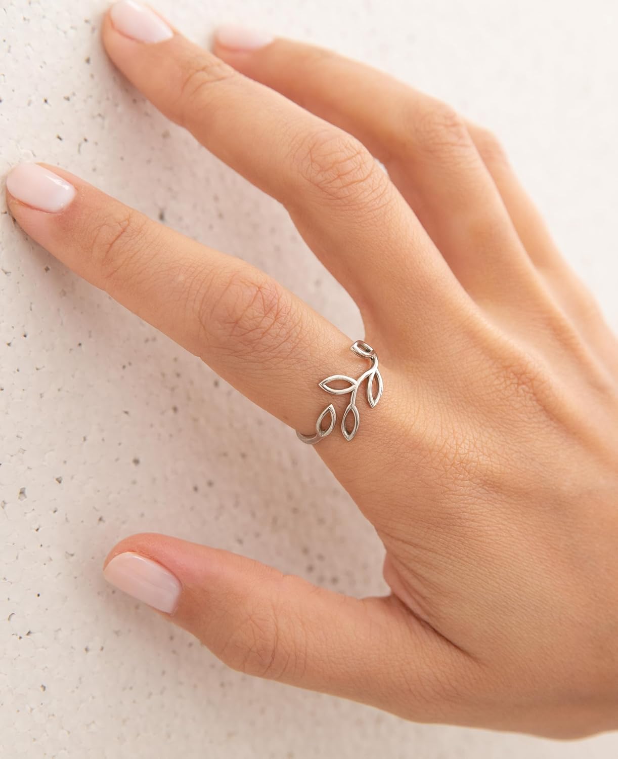 Olive Branch Ring, Branch Ring, Olive Leaf Ring, Leaf Ring, Nature Jewelry, Silver Ring, Handmade Jewelry, 925 Silver Jewelry, Adjustable Ring, Gift for All - Image 8