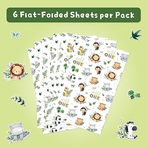 Miniatura 3 de WERNNSAI Papel de regalo de Navidad de dinosaurio, 10 hojas, 20 x 27 pulgadas, plegado plano, papel de regalo de vacaciones y cumpleaños