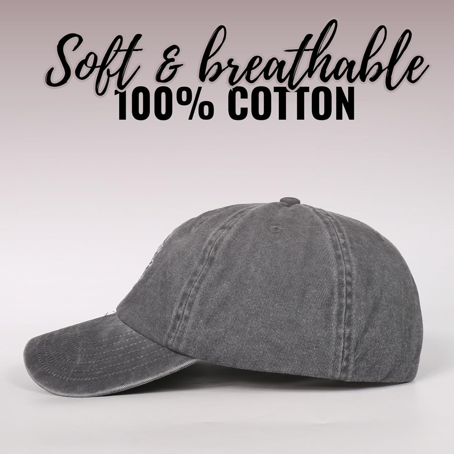 InnoBeta Dragonfly Gifts Hat Cap for Women, Adjustable Embroidered Dragonflies Trucker Hat - Grey - Image 7