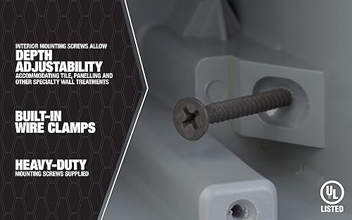 Vista 30 de Southwire MSBST250 - Caja inteligente eléctrica para montaje y techo, diente de tiburón con sierra de agujero, soporta 6 libras, color gris