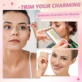 Mudder 12 Pcs Eyebrow Tweezers Set for Facial Hair Stainless Steel Slanted Tip Tweezers in Bulk for Men and Women (Pink)