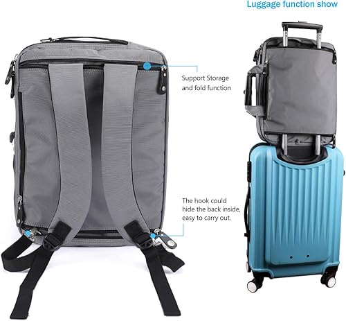 Miniatura 3 de Maletín para portátil de 18.4 pulgadas, mochila de mensajero, bolsa de hombro para juegos de 18 pulgadas, para viajes de negocios