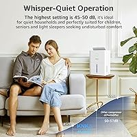 Vista 4 de KNKA 1600 sq.ft Dehumidifier for Basement, 21 Pint Dehumidifiers for Home with Drain Hose, Continuous Drainage, Washable Filter, Intelligent