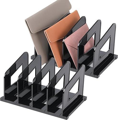 Miniatura 11 de Organizador de archivos, organizador de carpetas de archivos de acrílico, clasificador de archivos, separadores verticales de libros de plástico