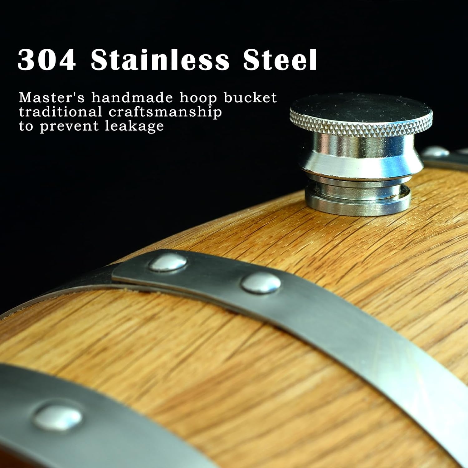 1.5 Liter Visualized Oak Aging Barrel with Stand, Bung & Spigot, Wooden Mini Whiskey Barrel - Charred Oak Barrels for Aging Brandy, Bourbon, Cocktails, Rum, Tequila, Mead Wine, Gin