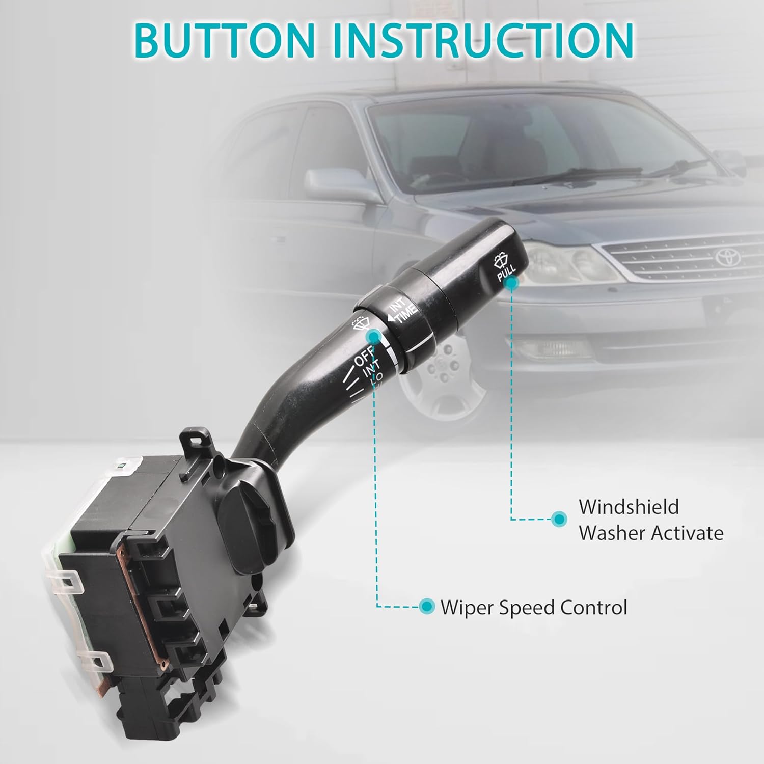 Windshield Wiper Switch Compatible with 2000-2004 Toyota Avalon XL, Switch Assembly Replace 8465207050 84652-07050