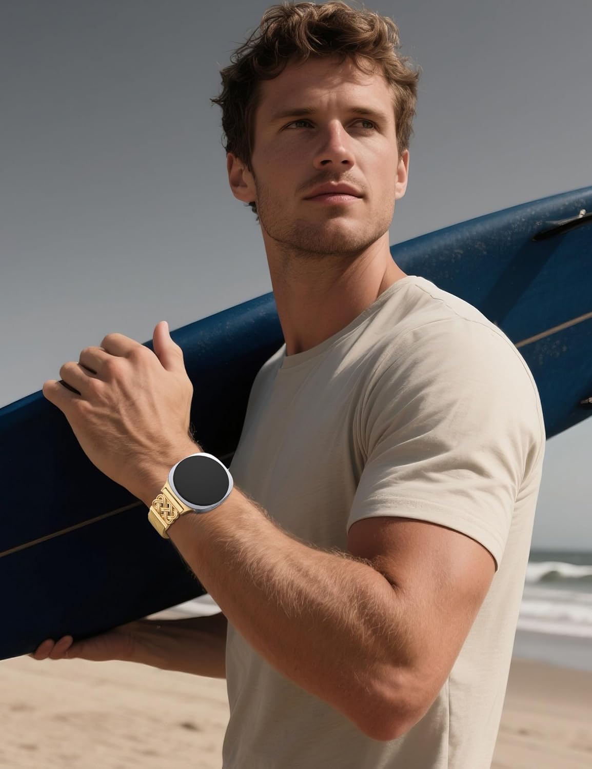 Stainless Steel Magnetic Loop Compatible with Samsung Galaxy Watch 8 40mm 44mm/Watch 8 Classic 46mm(2025) Women Metal Mesh Celtic Knot Dressy Strap