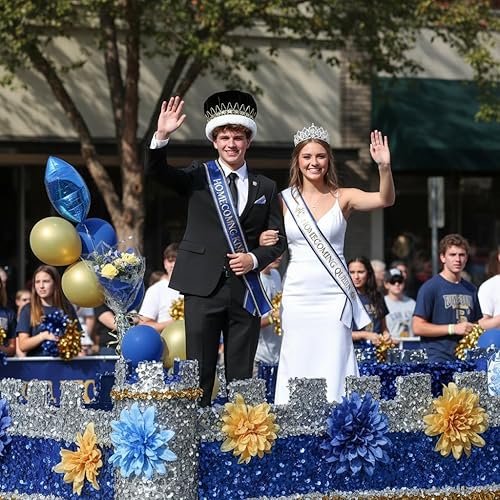 Miniatura 6 de Anderson's Majestic - Coronas de terciopelo King con banda de estrella, 6 pulgadas, corona para hombre, baile de graduación, regreso a casa, realeza