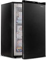 EUHOMY 3.0 Cu Ft Compact Upright Freezer Reversible Door Quiet Mini Freezer for Dorm Apartment Office Black