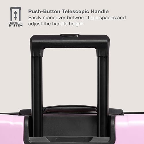 Miniatura 5 de U.S. Traveler Boren - Maleta de viaje de policarbonato resistente con 8 ruedas giratorias, asa de aluminio