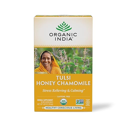 Miniatura 19 de Organic India Té Original de Tulsi - Té de Hierbas, Albahaca Santa y Albahaca Africana para Calma y Alivio del Estrés, Apoyo al Sistema Inmune,