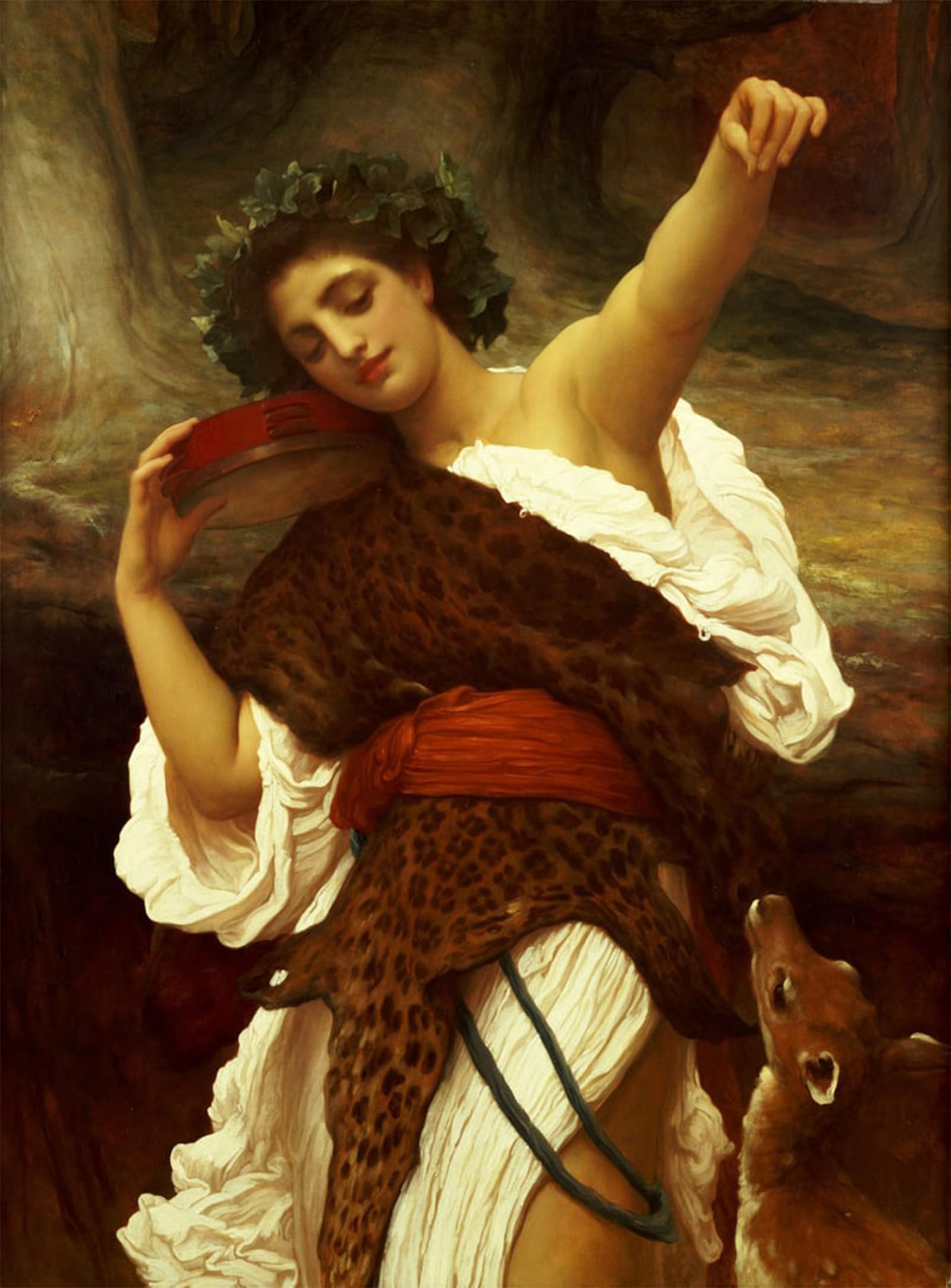 POSTERIIk Famous Animal Posters Vintage Picture Bacchante by Frederic Leighton Modern Wall Decor for Home Decor 60x90cm