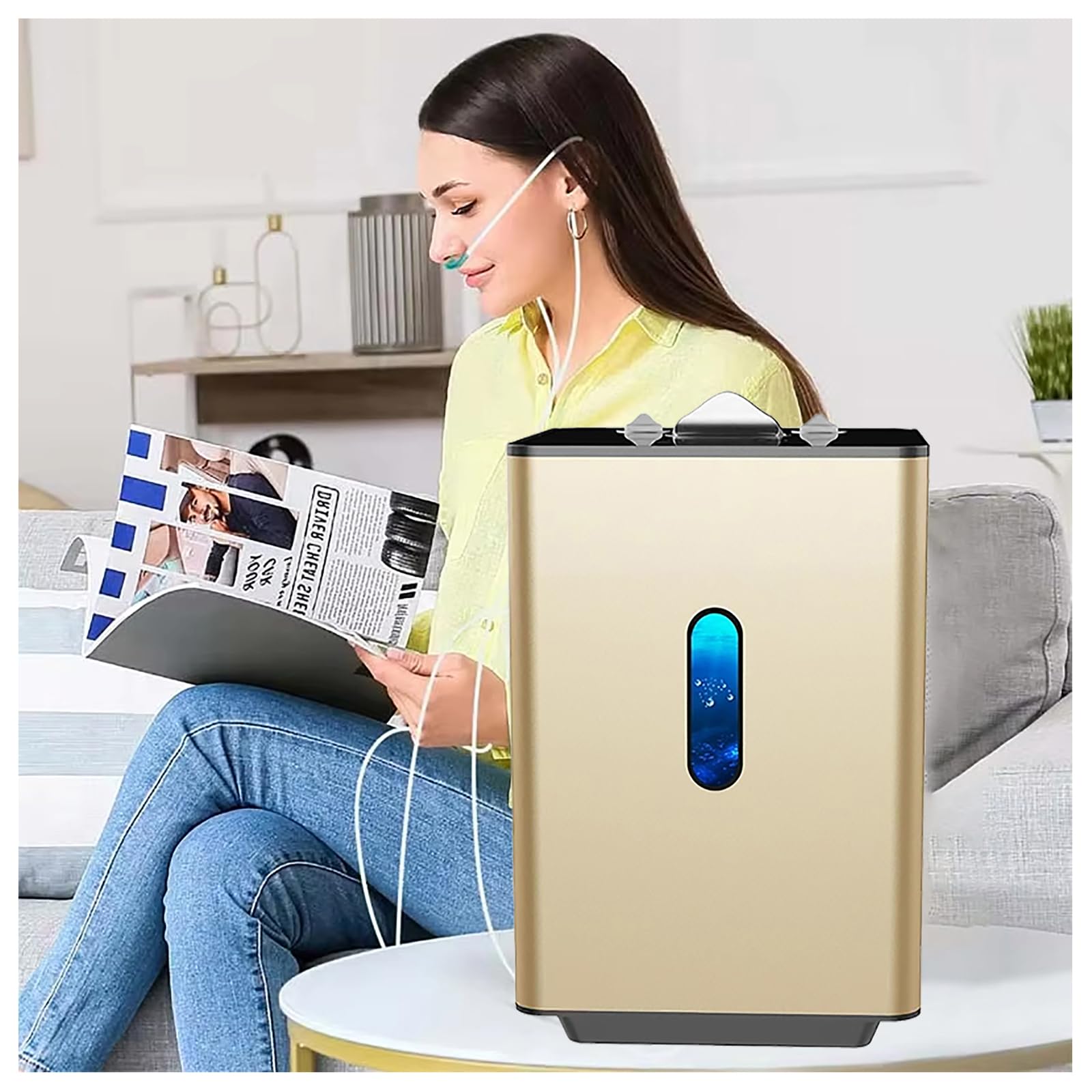 Urządzenie do inhalacji wodorem, inhalator wodorowy H2 o wysokiej czystości 99,99%, inhalator H-O z dwoma portami, technologia SPE/PEM, generator wody bogatej w wodór do domu