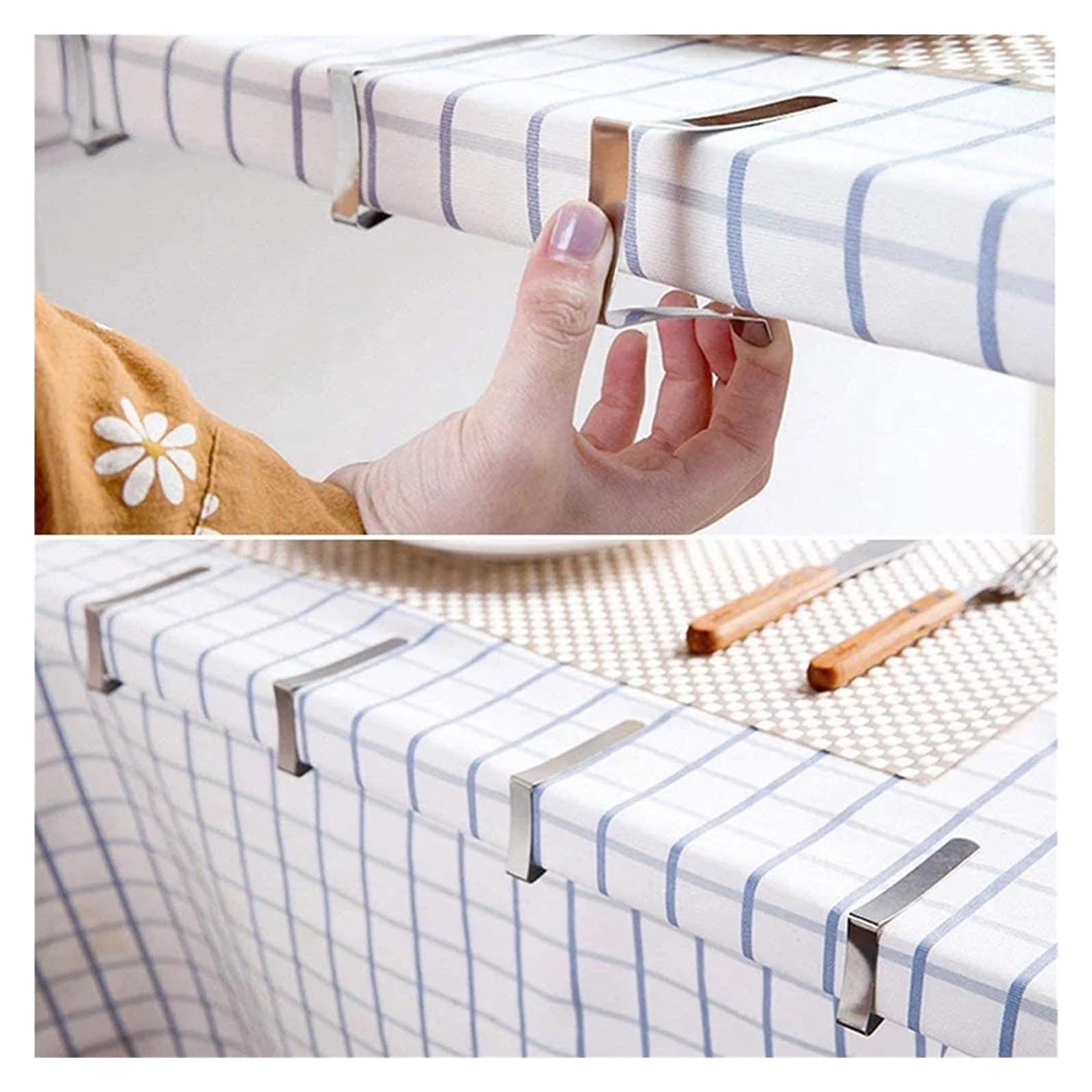 Tischdeckenklammern 4-32Pc Stainless Steel Table Cloth Clip Wedding Picnic Cover Holder Tablecloth Stable Clips for Restaurant Fixed