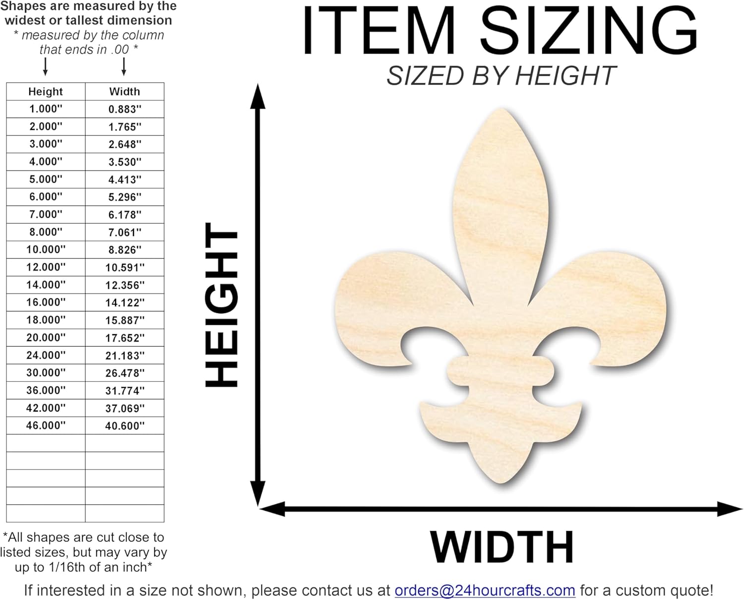 Unfinished Wood Fleur di Lis Shape | Saint's Football | France | DIY Craft Cutout | up to 46" 24" / 3/4"