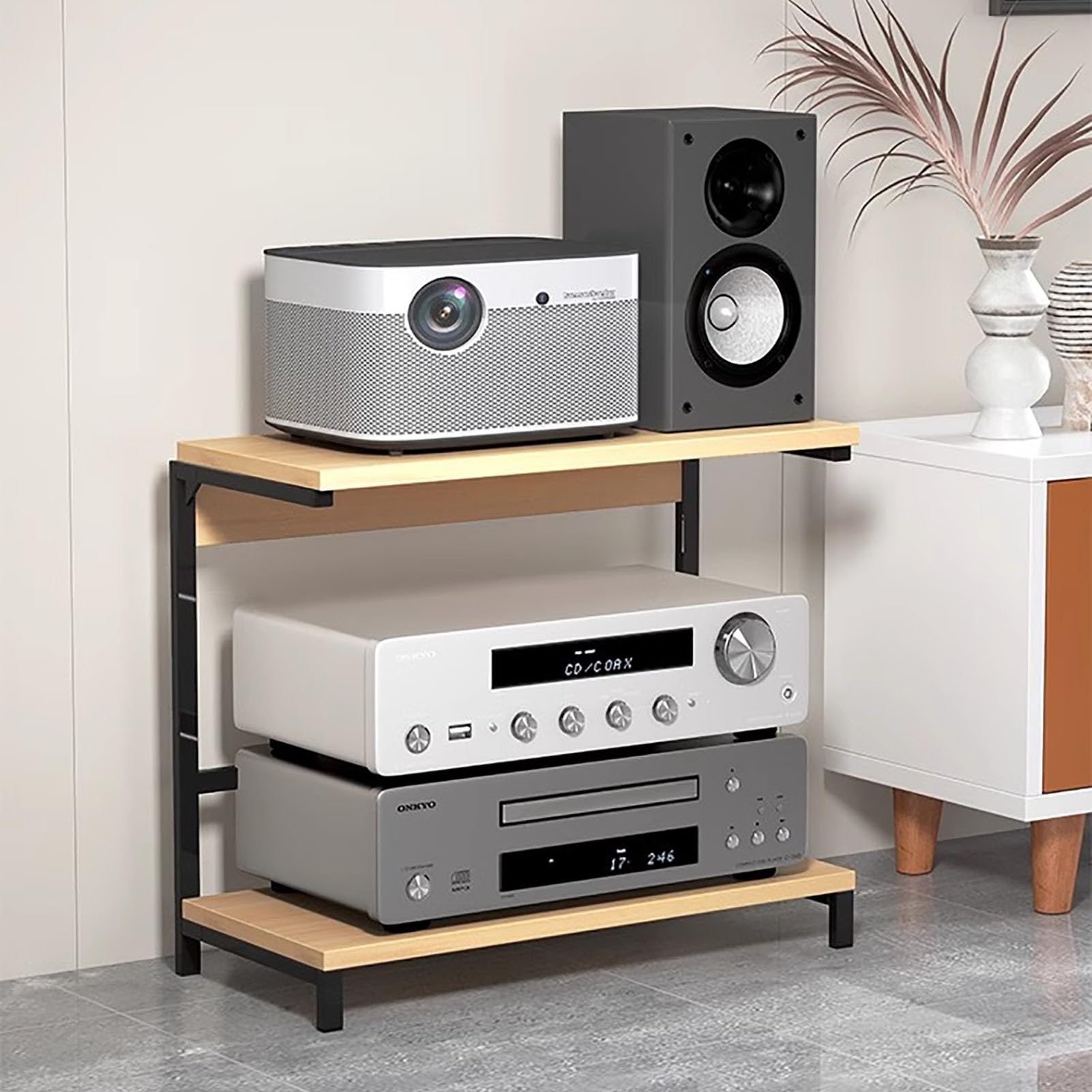 Mobile Stereo Hi Fi Rack Lettori CD Multidisco Indipendenti per La Casa, Supporto per Componenti AV, Mobile Stereo, Torre Audio-Video, Supporto per Giradischi per Riporre Gli Altoparlanti