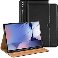 Vista 12 de DTTO Funda de piel prémium con soporte para Samsung Galaxy Tab S10 Ultra / S9 Ultra / S8 Ultra 2024/2023/2022, con soporte para bolígrafo S