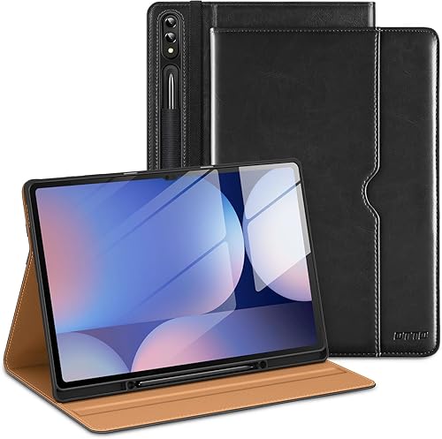 DTTO Funda de cuero prémium con soporte para Samsung Galaxy Tab S10 Ultra  S9 Ultra  S8 Ultra 202420232022, con soporte para bolígrafo S para tablet