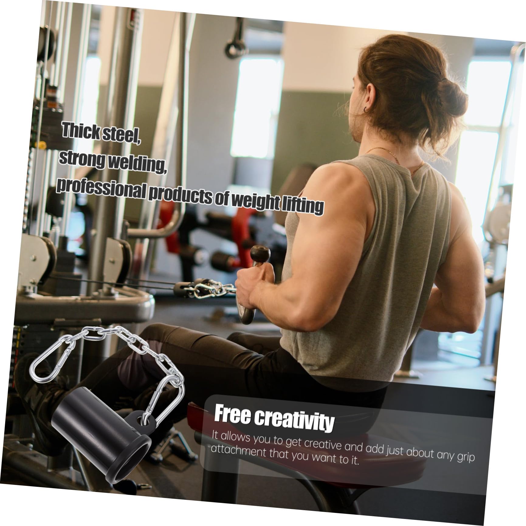 SOIMISS T-bar Befestigung Hantelzubehör aus Robustem Material Stabile T-förmige Plattformbefestigung für Rudergriffe Sitztraining Heimfitness Krafttraining Zubehör