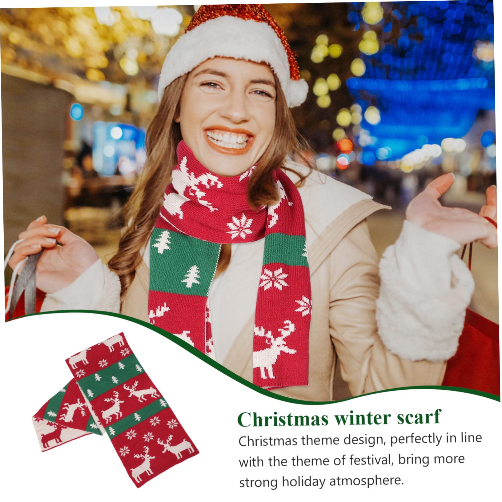 SOIMISS 4pièces Écharpe Avec Motif De Pour Accessoire Hiver Unisexe Pour Adultes Et Garçon Fille Écharpe Chaude Pour