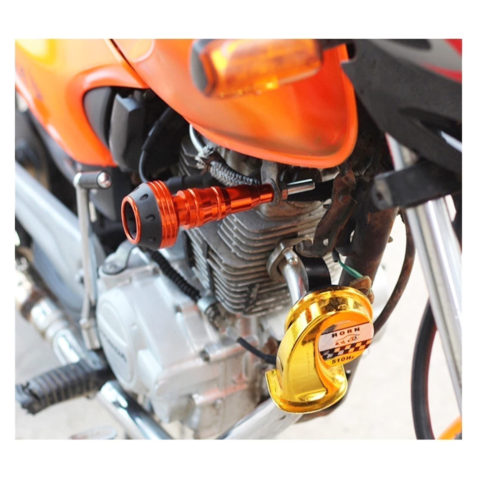 CNC Aleación De Aluminio Motocicleta Marco Slider Protectores Pad Protectores Deslizadores Anti-Caída De Marco (Color : Naranja)