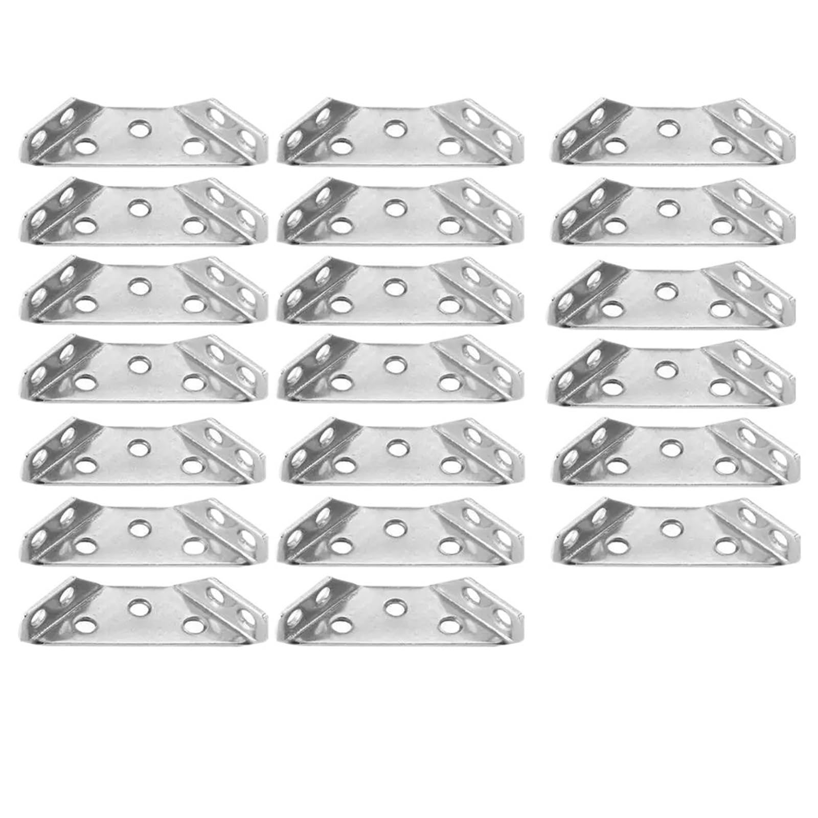 Furniture Corner Connector 4/10/20pcs Thickened Stainless Steel Angle Code Universal Furniture Fixed Bracket 90 Degrees Connectors(20pcs)