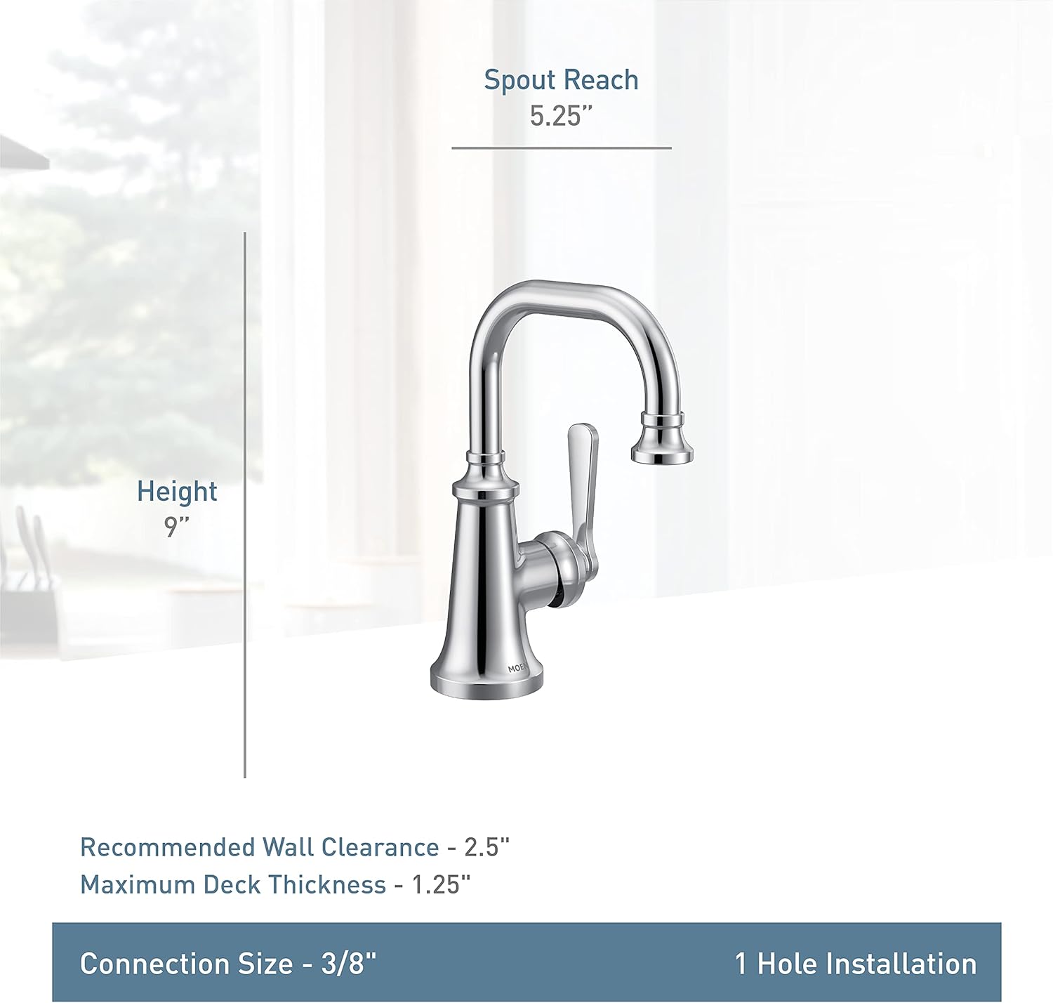 🔥 Moen S44101BL Colinet One-Handle Single Hole Traditional Bathroom Sink Faucet, Matte Black