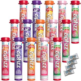 Zipp Hydration Variety Pack - 5 Top Flavors 15 Tubes - Sugar Free Electrolytes Powder Packets for Instant Hydration, Travel Essentials + 4 MIMM MInts | Bundled by Mix It Up Munchies | Healthy Gift Box
