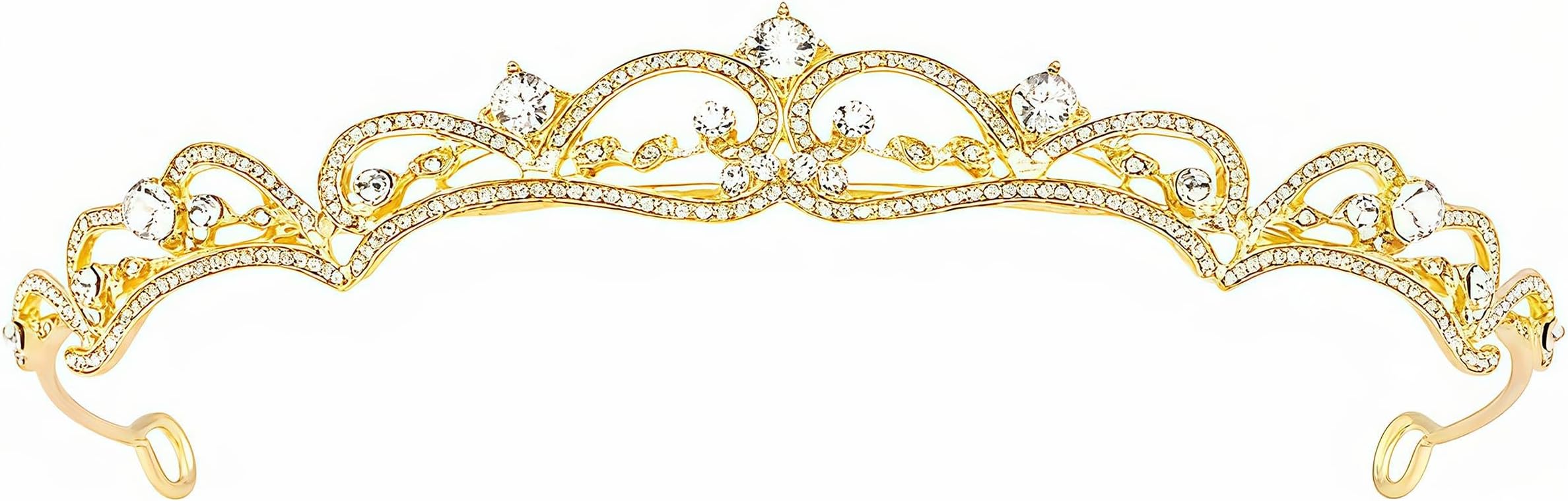 HJYHYN Rhinestone Crystal Bridal Tiara Princess Crown for Women and Girls - Birthday Tiaras