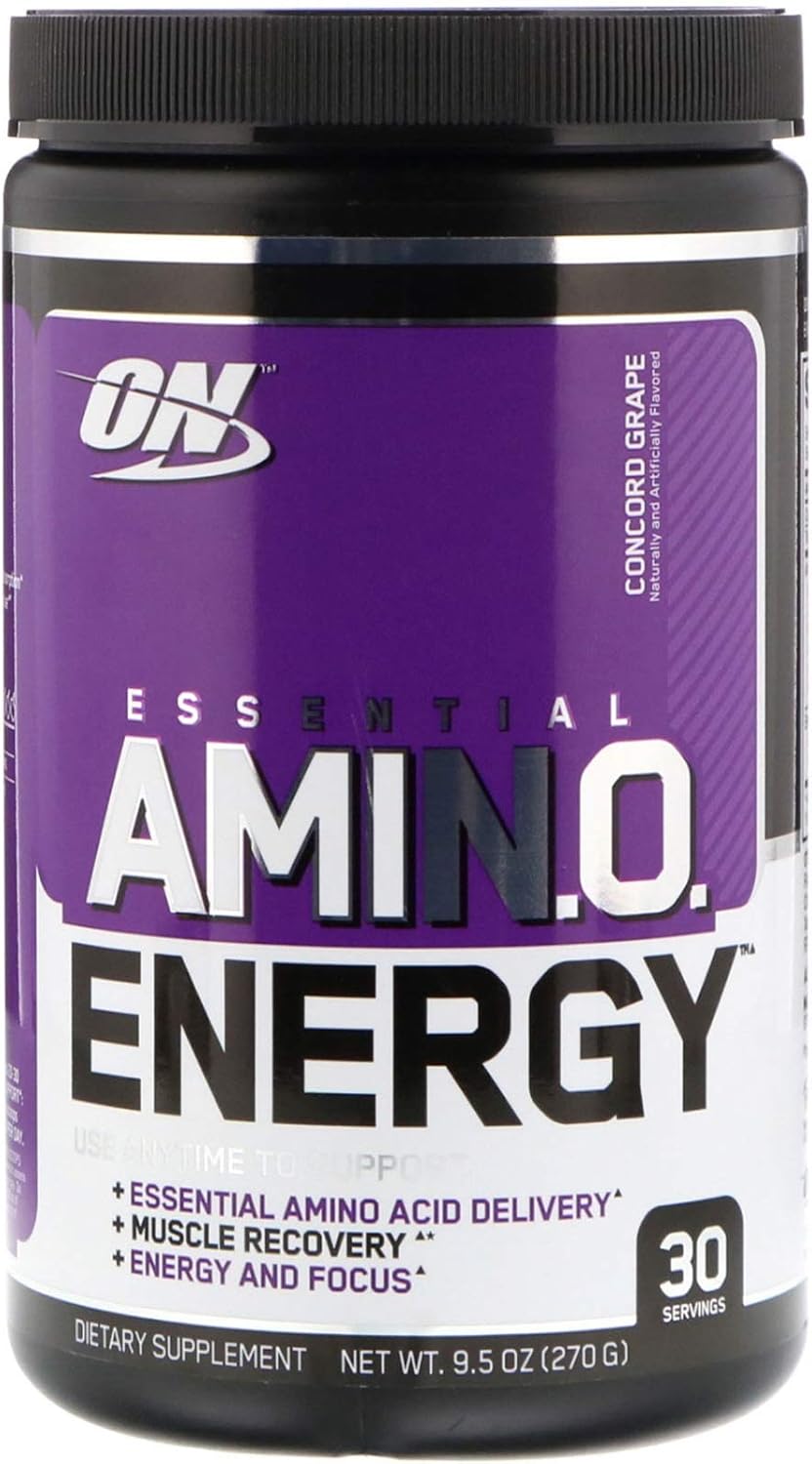 Optimum Nutrition, (2 Pack Essential Amin.O. Energy, Concord Grape, 9.5 oz (270 g)