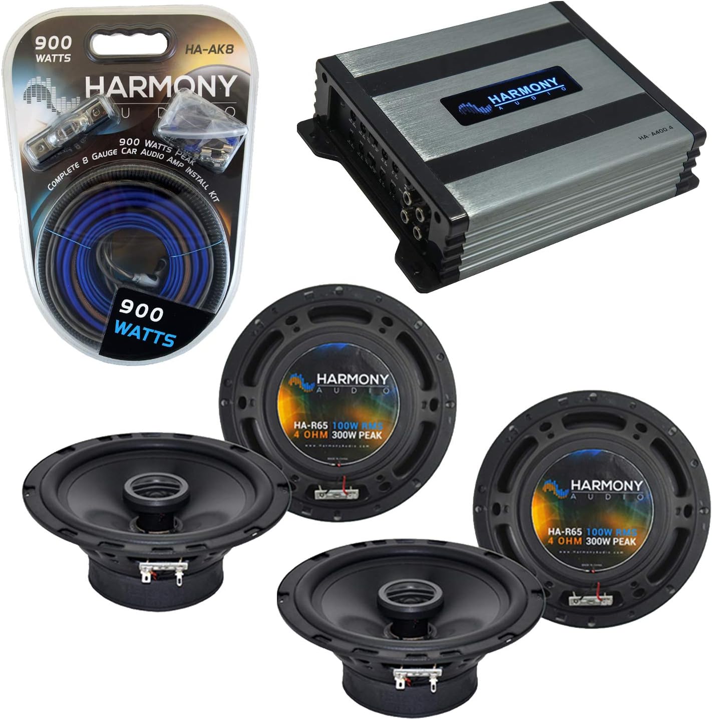 Amazon.com: Harmony Audio HA-A400.4 Amp Bundle con (2) Harmony Audio HA-R65  parlantes compatibles con Subaru Baja 03-05 de repuesto de altavoz de  fábrica : Electrónica