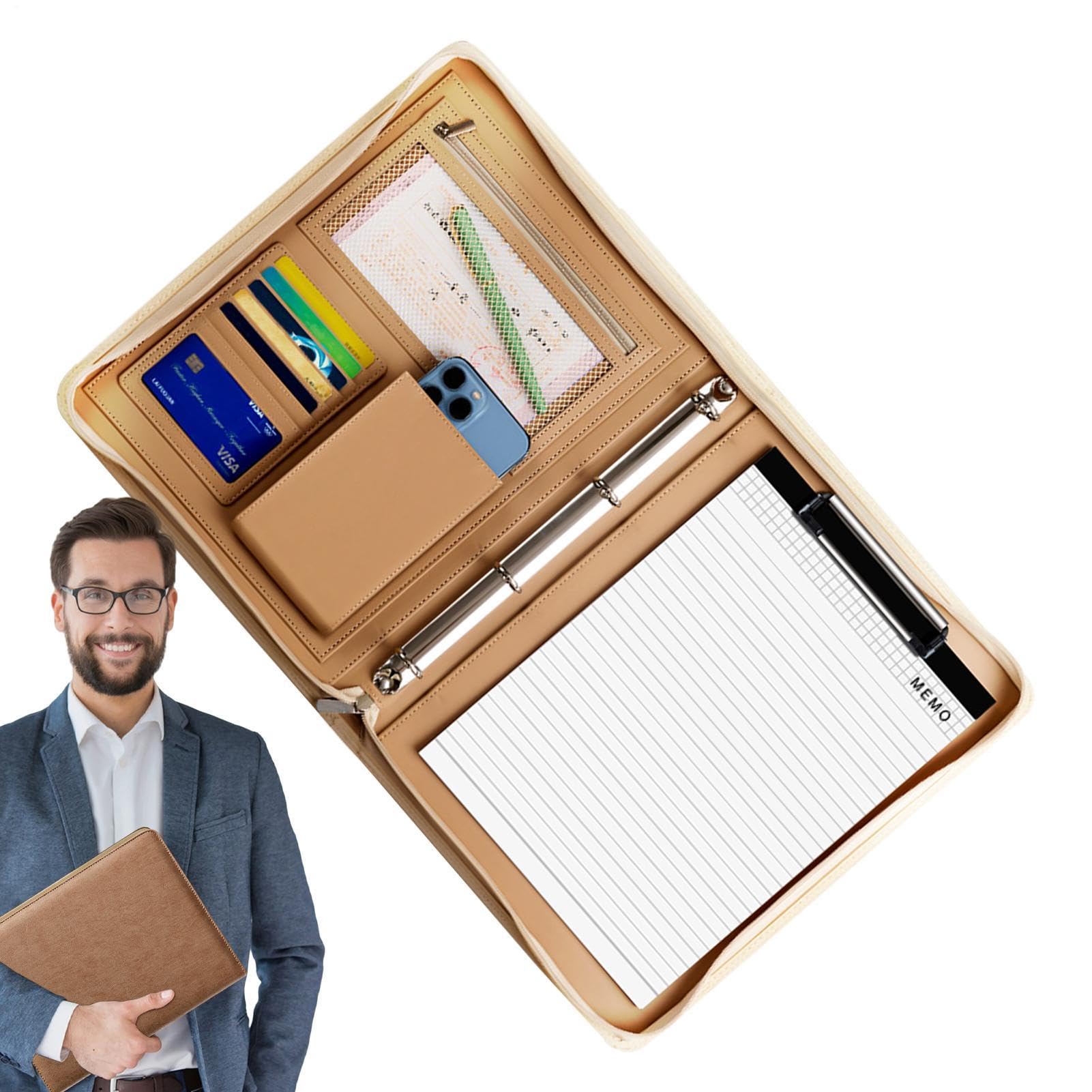 Porte-bloc-notes en cuir, Padfolio en cuir Cuir PU
