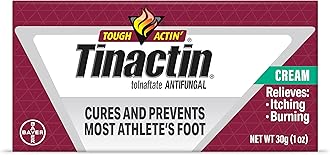Tinactin Antifungal Cream, Athlete’s Foot Treatment, Tolnaftate 1%, Proven Clinically Effective on Most Athlete’s Foot and Ringworm, 1 Ounce, 30 Grams, Tube