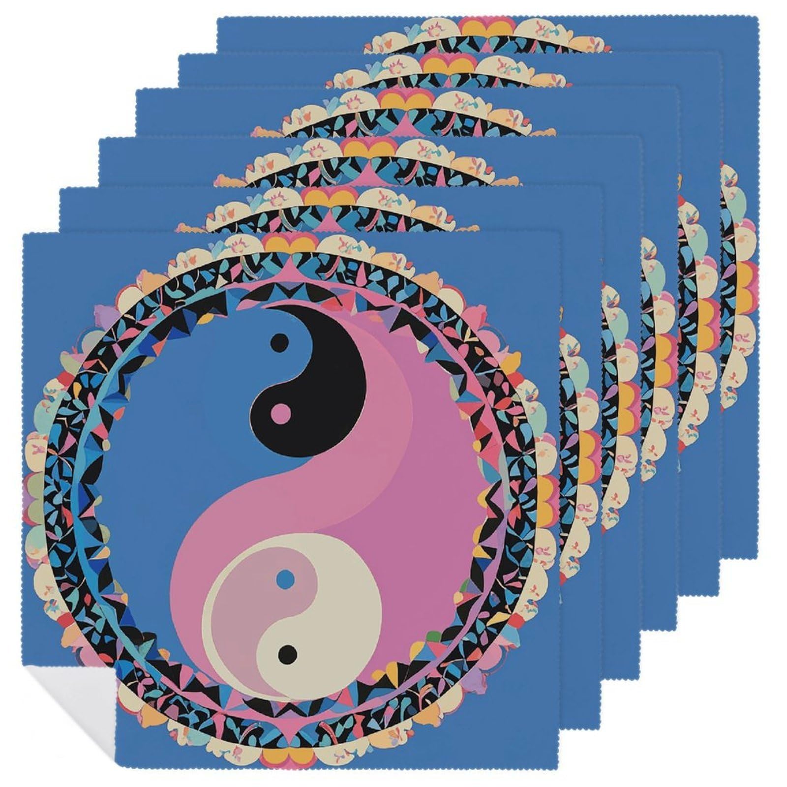 Servilletas de tela Yin Yang decorativas y opciones desechables para eventos y fiestas