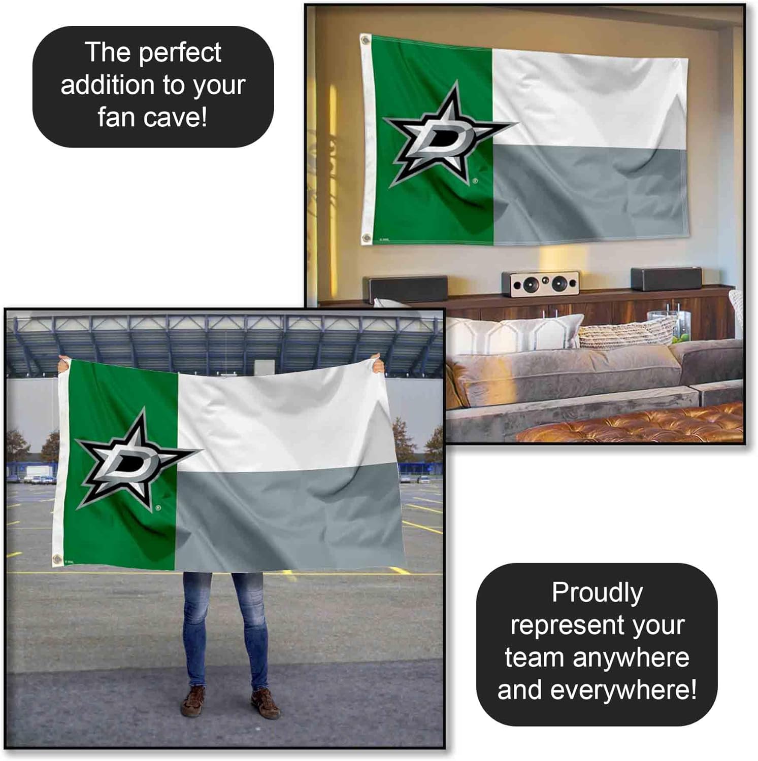 Dallas Stars State of Texas 3x5 Feet Banner Flag - Image 5