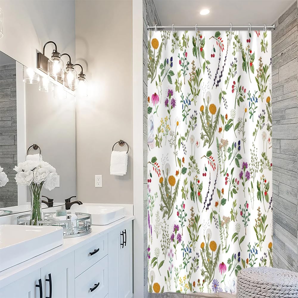 Green Leaves Stall Shower Curtain - Image 2